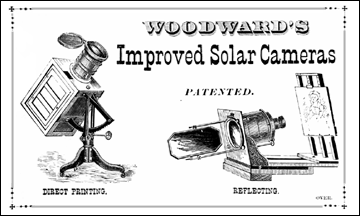 Advertising card for Woodward's camera